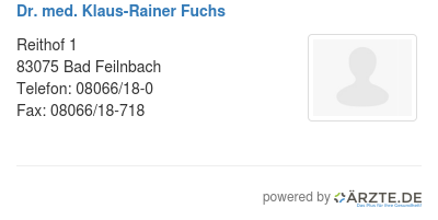 Dr med klaus rainer fuchs
