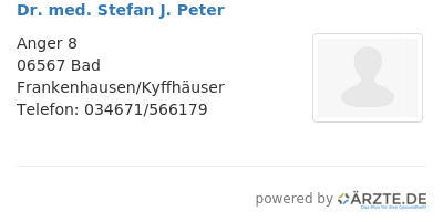 Dr med stefan j peter