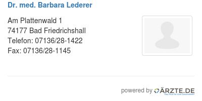 Dr med barbara lederer