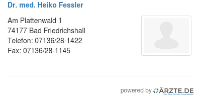 Dr med heiko fessler