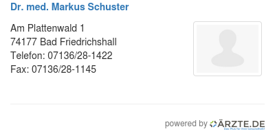 Dr med markus schuster