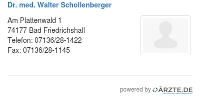 Dr med walter schollenberger