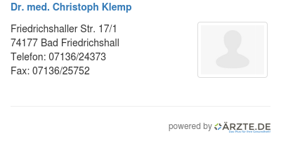 Dr med christoph klemp