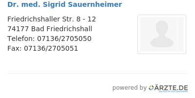 Dr med sigrid sauernheimer