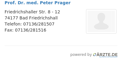 Prof dr med peter prager