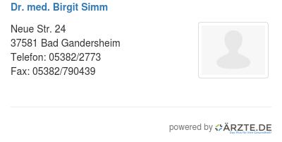 Dr med birgit simm