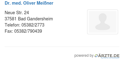 Dr med oliver meissner