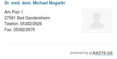 Dr med dent michael mogwitz