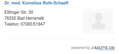 Dr med kornelius roth schaeff