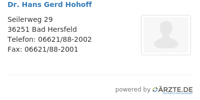 Dr hans gerd hohoff