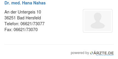 Dr med hana nahas