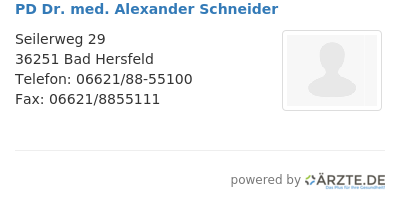 Pd dr med alexander schneider 550622