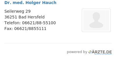 Dr med holger hauch 550569