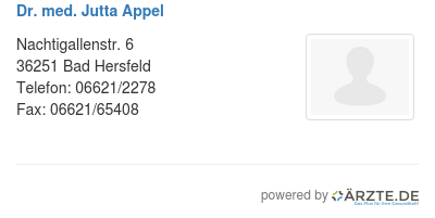 Dr med jutta appel 330569