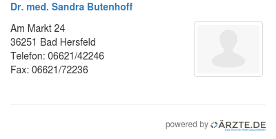 Dr med sandra butenhoff