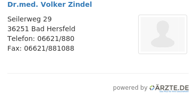 Dr med volker zindel