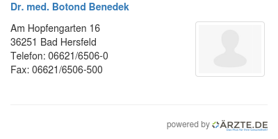 Dr med botond benedek
