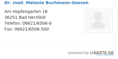Dr med melanie buchmann gassen