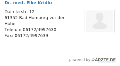 Dr med elke kridlo