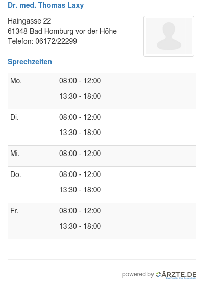 Dr med thomas laxy