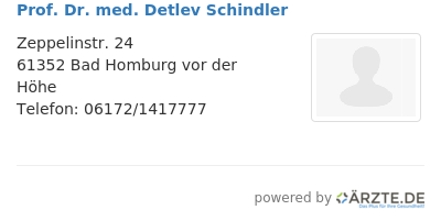 Prof dr med detlev schindler