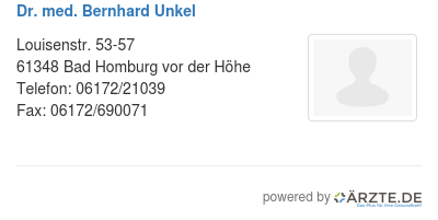 Dr med bernhard unkel