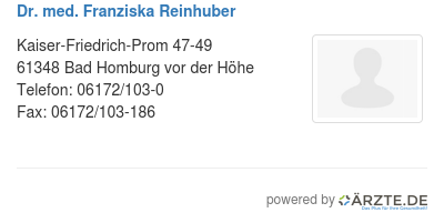 Dr med franziska reinhuber