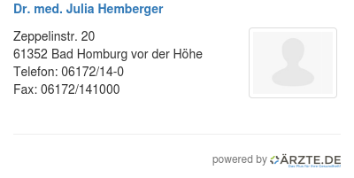 Dr med julia hemberger