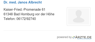 Dr med janos albrecht