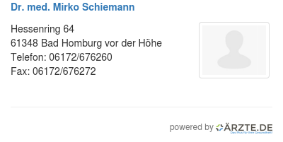 Dr med mirko schiemann