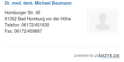 Dr med dent michael baumann