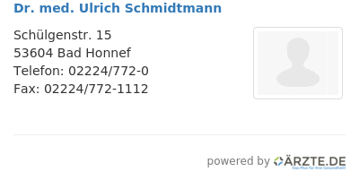 Dr med ulrich schmidtmann