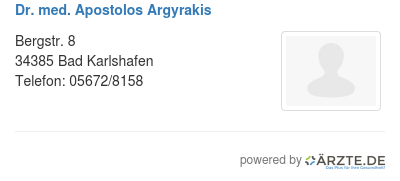 Dr med apostolos argyrakis