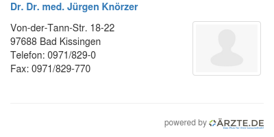 Dr dr med juergen knoerzer