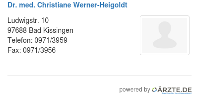 Dr med christiane werner heigoldt
