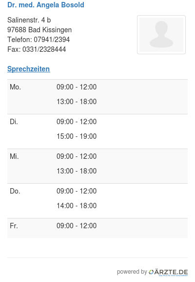 Dr med angela bosold