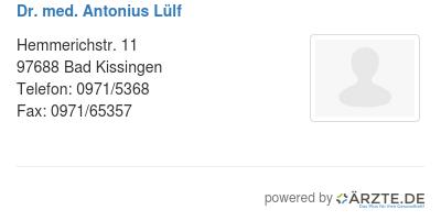 Dr med antonius luelf