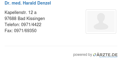 Dr med harald denzel