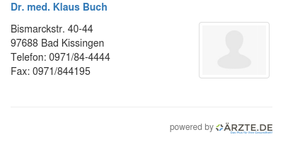 Dr med klaus buch
