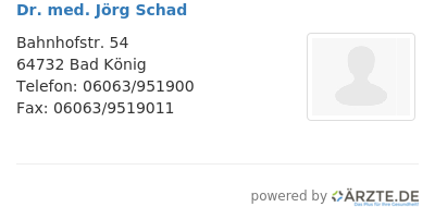 Dr med joerg schad