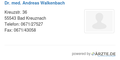 Dr med andreas walkenbach