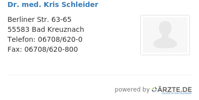 Dr med kris schleider
