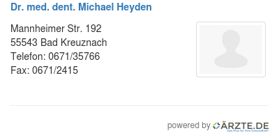 Dr med dent michael heyden
