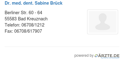 Dr med dent sabine brueck