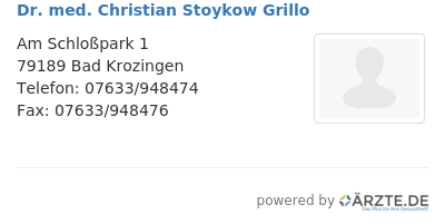 Dr med christian stoykow grillo