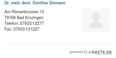 Dr med dent guenther ehmann