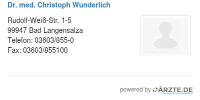 Dr med christoph wunderlich