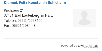 Dr med felix konstantin schlehahn 564043