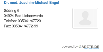 Dr med joachim michael engel