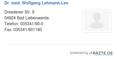 Dr med wolfgang lehmann leo